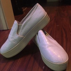 White platform shoes